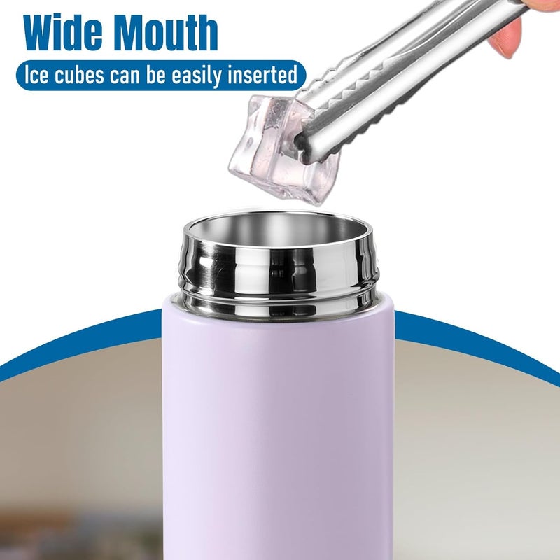 PARACITY Insulated Water Bottle,15 oz Stainless Steel Thermo, Double Wall Vacuum Water Bottle, Metal Water Bottle Keeps Hot for 12 Hrs, Cold for 24 Hrs, for Coffee, Drinks(pink) - Image 5